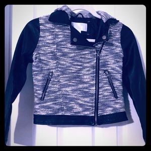 “Rider” jacket - tweed and faux leather